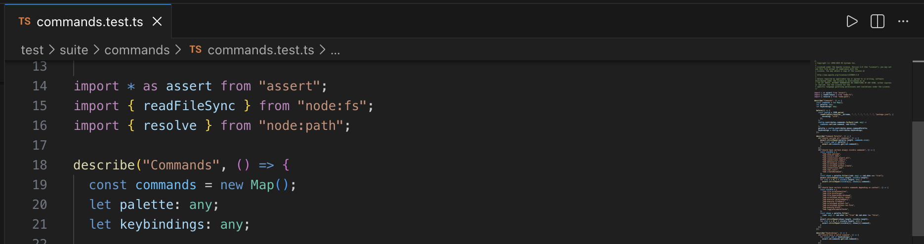 Debug single test file