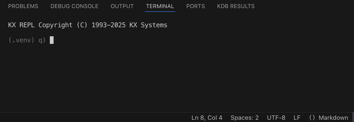 PyKX REPL test